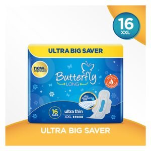 Butterfly Long Wide Size Ultra Napkins ,XXL ,16-Pack